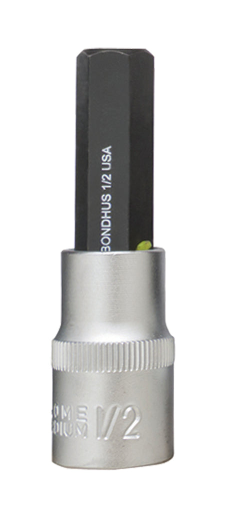 BONDHUS 1/2" 2" (50mm) ProHold InHex Bit 1/2" Socket, 1/2", 43216